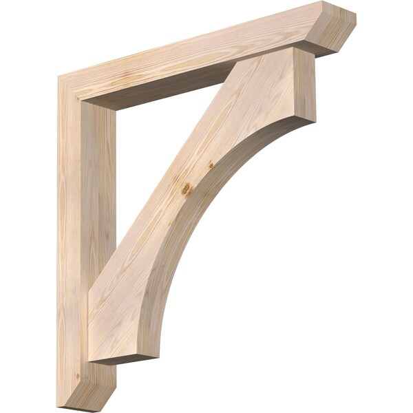Ekena Millwork Westlake Slat Smooth Bracket w/ Offset Brace, Douglas Fir, 5 1/2"W x 36"D x 36"H BKT0604X36X36WTL06SDF - main